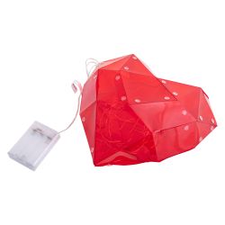 ULD-R511 3АА RED HEART Светильник декоративный Красное сердце. на батарейках 3AA не в-к. 100 светодиодов. Белый свет. Цвет корпуса красный. TM Uniel