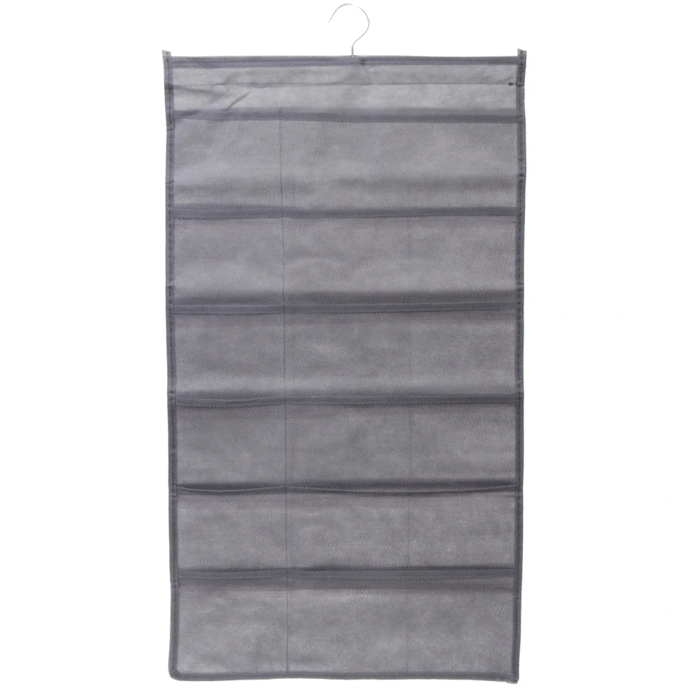 Органайзер двухсторонний подвесной для хранения вещей с крючком «ИДЕЯДОМА», цвет серый, 30 карманов, 75*39см