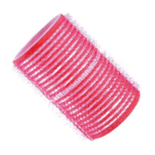 Бигуди на липучке Harizma, красные, 36х63мм, 12 шт/уп. (h10551-36)