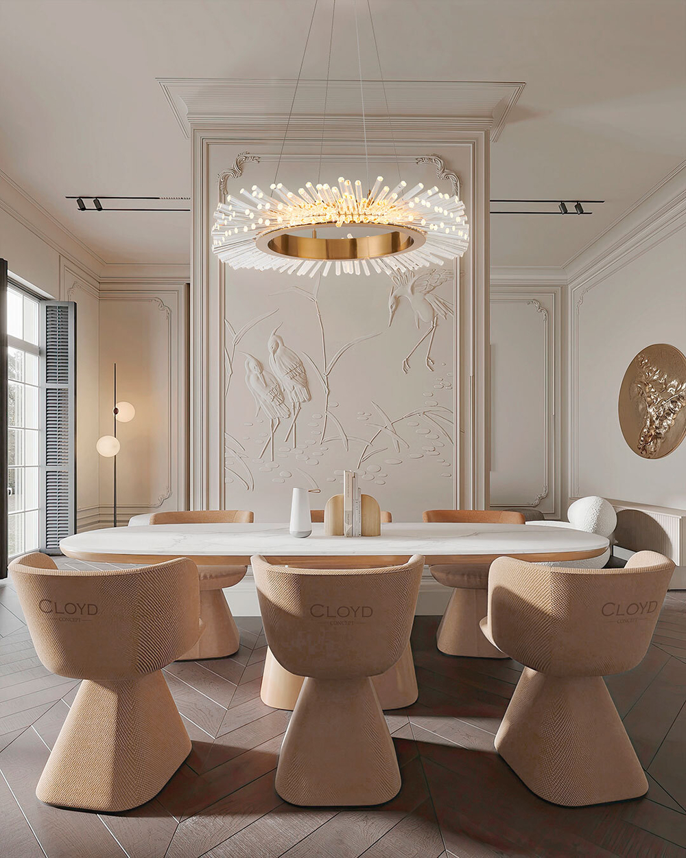 Люстра Cloyd LEPTONE C1 / Ø85 см - латунь (арт.11529)