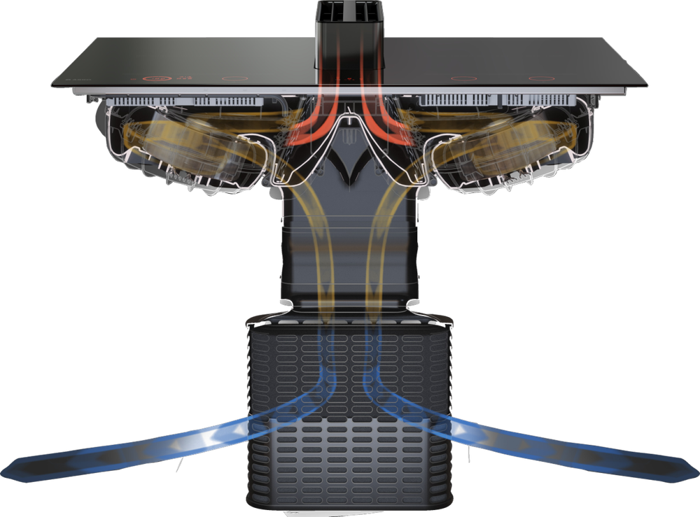 Индукционная варочная панель со встроенной вытяжкой HIHD854MM