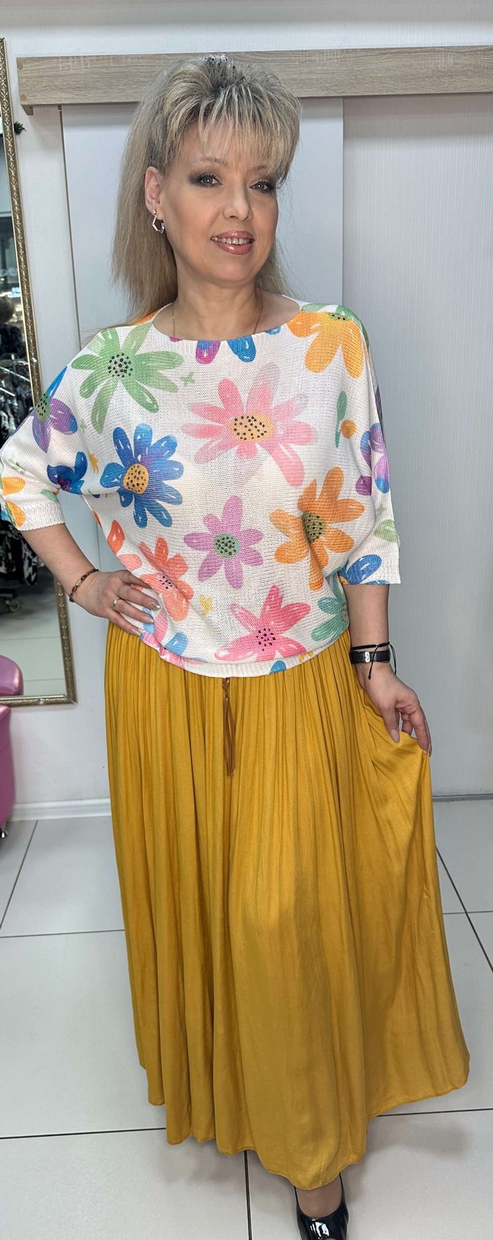 Итальянская сатиновая юбка