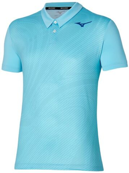 Теннисное поло Mizuno Charge Shadow Polo - blue glow