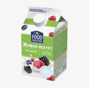 Йогурт Food master Живой со вкусом лесных ягод 450 г
