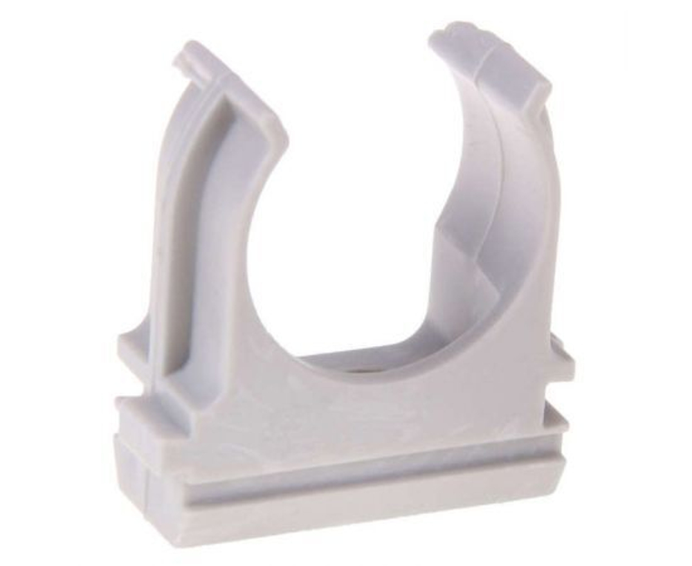 Держатель для труб (клипса) d25мм сер. Урал Пак АТ-50125-100