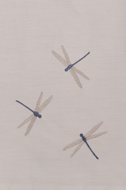 Постельное белье 1.5 спальное Bovi Dragonfly бежево-синее Португалия фрагмент