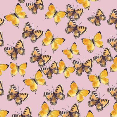 Бабочки на розовом фоне