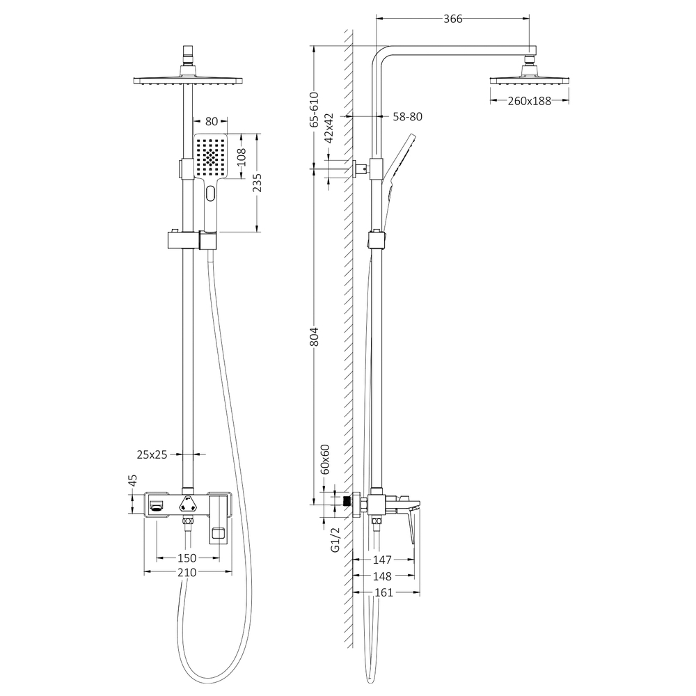 Душевая система Timo Briana SX-7130/17 золото матовое