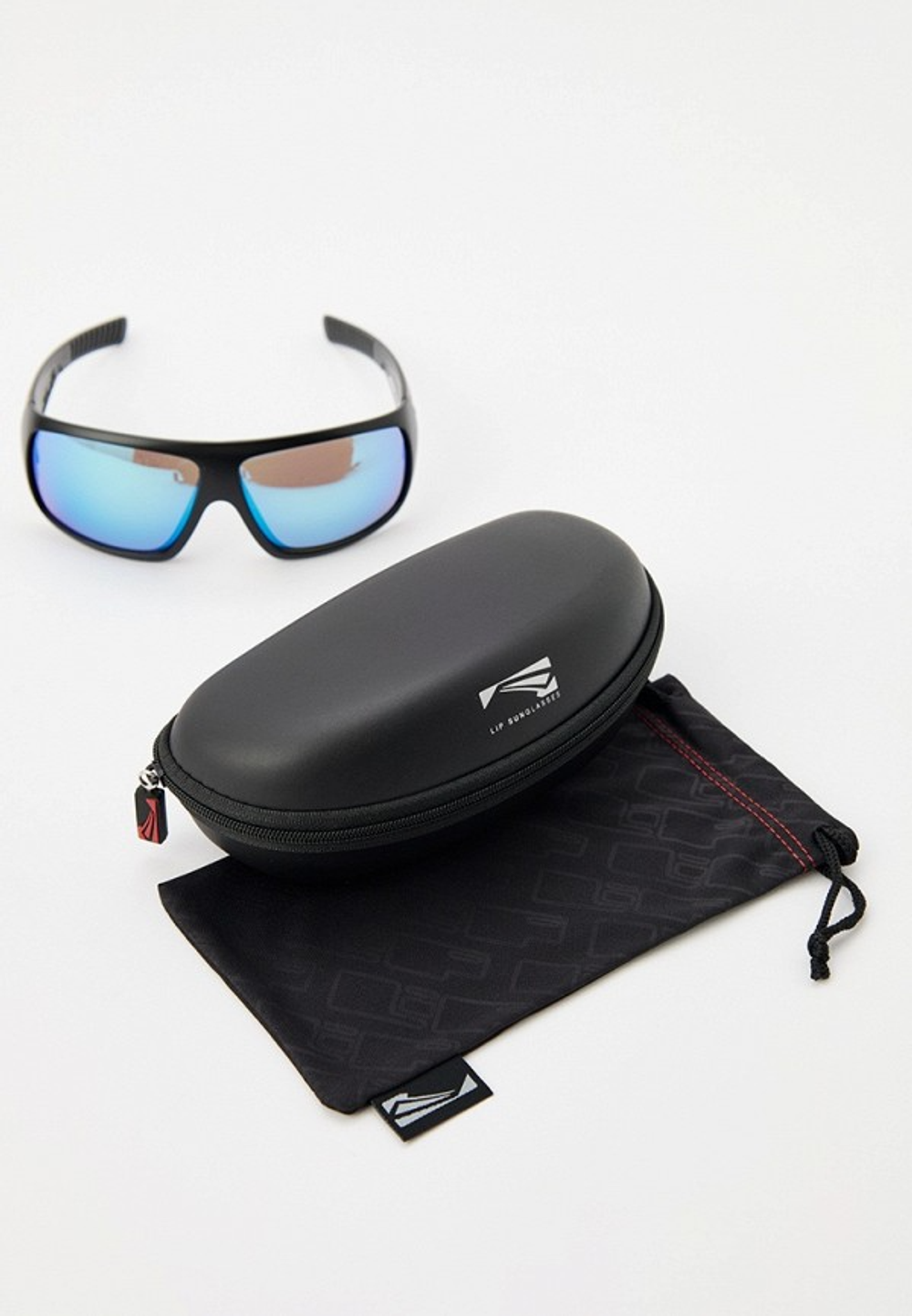 Спортивные очки LiP Cloud9 / Matt Black - Red Stripe / PC / Zeiss ML Blue Mirror Smoke Lens