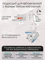 Автокресло AMAROBABY Favorite ISOFIX с усиленной боковой поддержкой, группа 0+/1/2/3