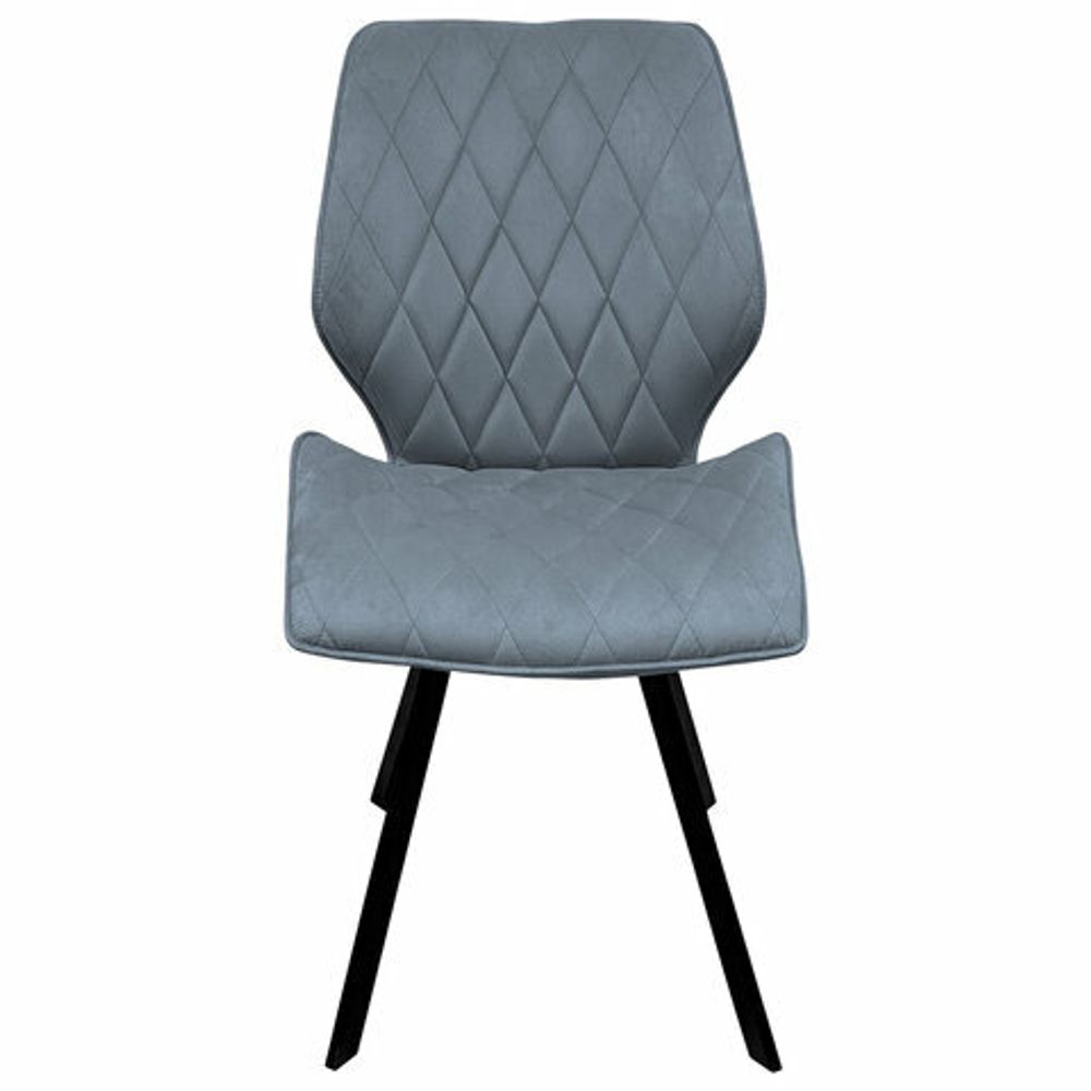 Стул BRABIX "Rombo CF-077", велюр серый, каркас металлический усиленный черный, 532776