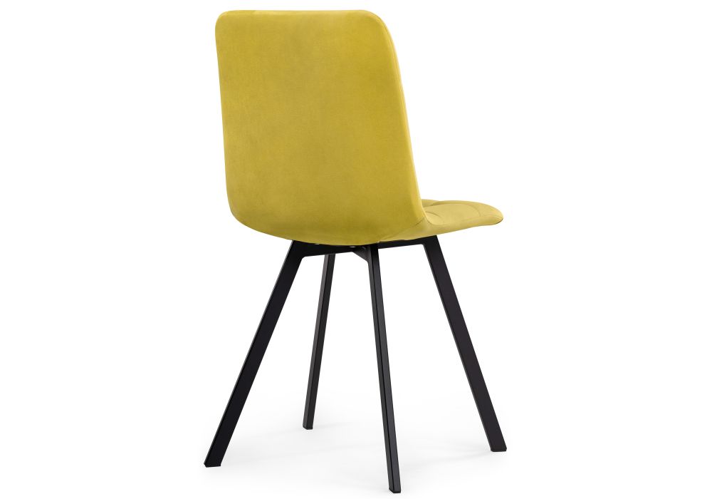 Стул на металлокаркасе Чилли черный / горчичный