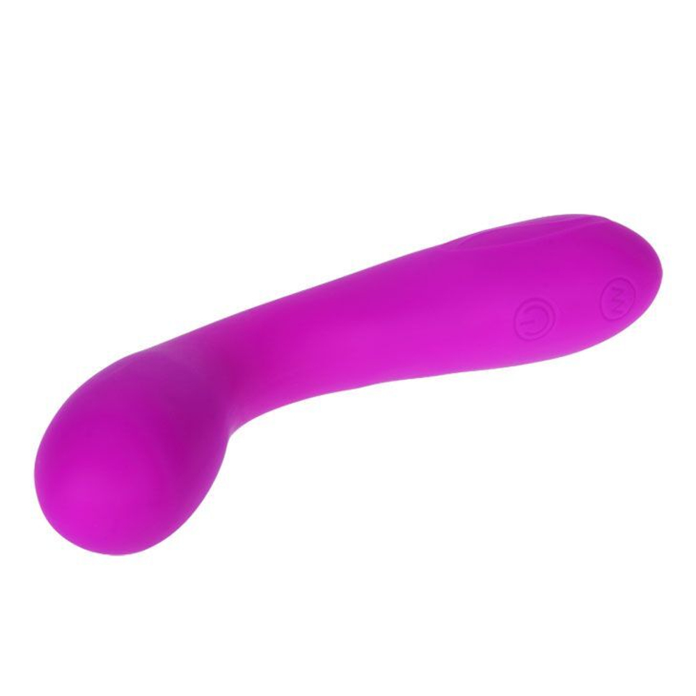 Лиловый изогнутый вибратор Tony - 17 см. (Цвет: лиловый)