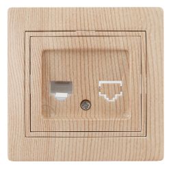 Розетка Intro Plano 1-303-11 информационная RJ45 IP20 СУ Plano сосна | 