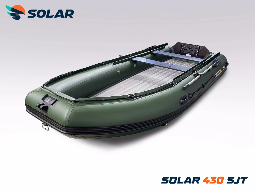 Лодка надувная моторная solar-430 super jet tunnel