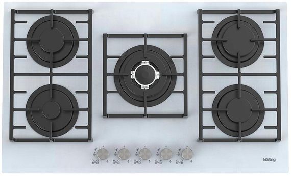 Газовая стеклянная варочная панель Korting HGG 9835 CTW