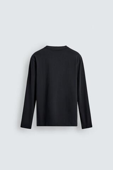 ZARA БАЗОВАЯ ФУТБОЛКА SLIM FIT, МОСРКОЙ СИНИЙ