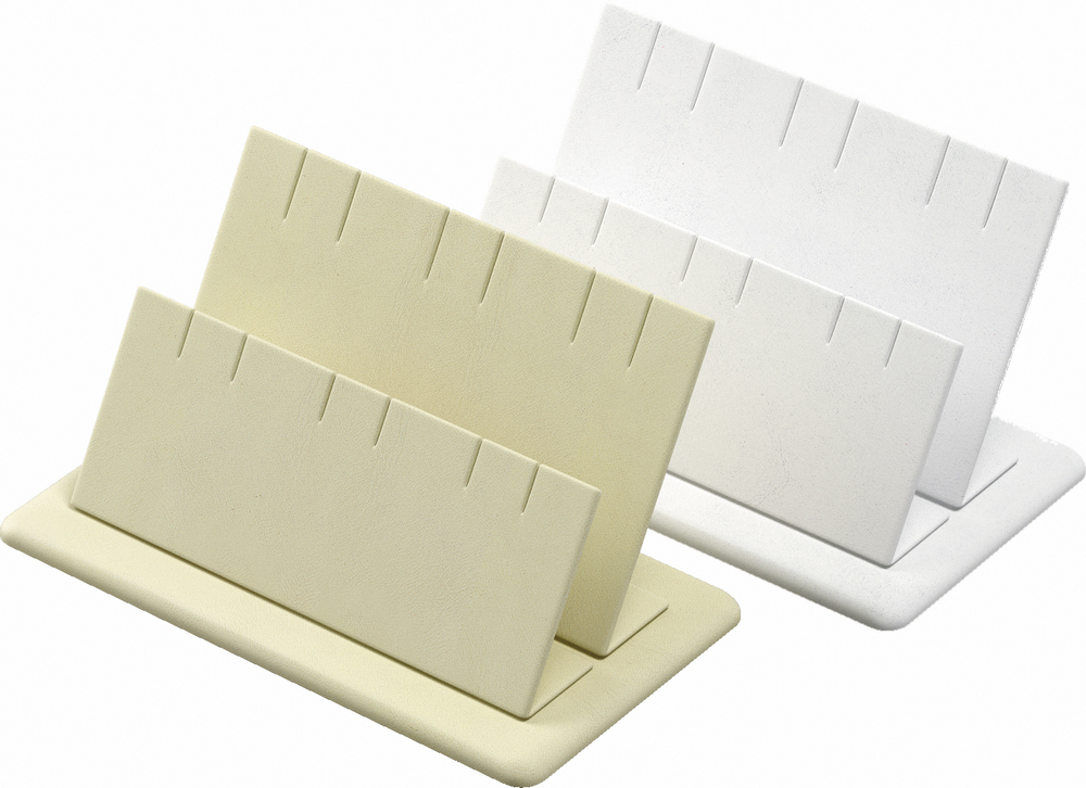 Подставка для 6 пар серег/12 подвесок/двойная/прорези/основание, 160×85×78 мм