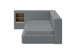 Диван-кровать Cube c нишей M (cветло-серый, твид)