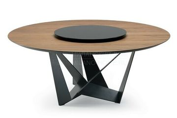 дизайнерский стол CATTELAN SCORPIO  ROUND WOOD ( by Steel Arts)