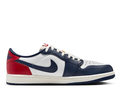 Баскетбольные кроссовки  Air Jordan 1 Retro Low Summit White/Gym Red-Midnight Navy