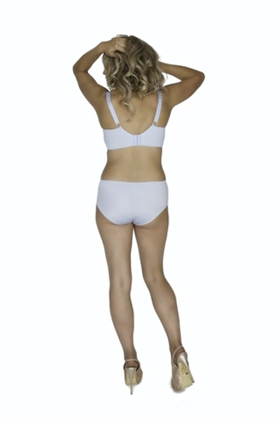 Телесный бюстгальтер с мягкой чашкой +size из кружева с «ресничками» (Размер: 95F) (Цвет: телесный)