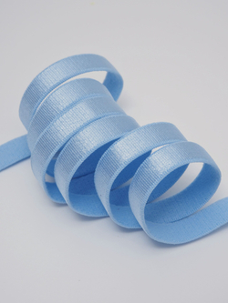 Резинка бретелечная голубая глянцевая ширина 10 мм