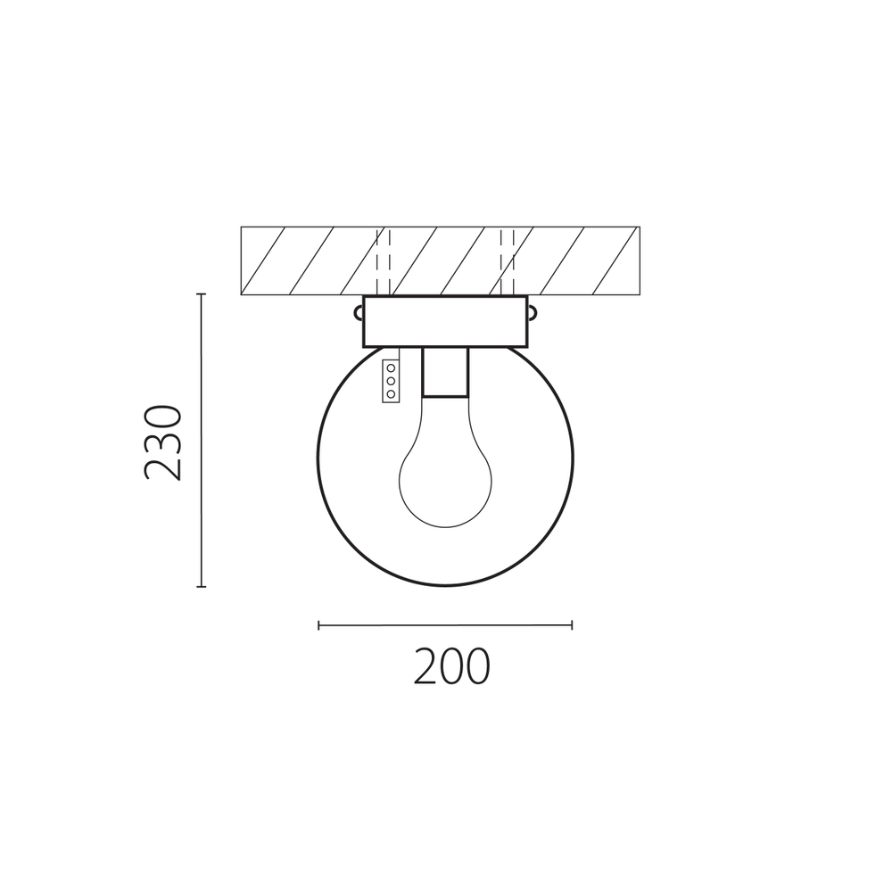 373010 Светильник BOLLA 1x10W (led) E27 ЧЕРНЫЙ IP65