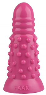 Розовая анальная втулка с шипиками - 18 см. (Цвет: розовый)