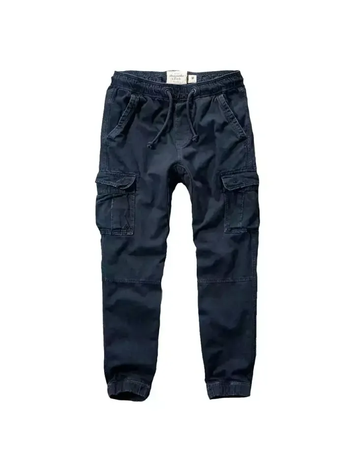 Брюки Abercrombie & Fitch на резинке флис (синие)