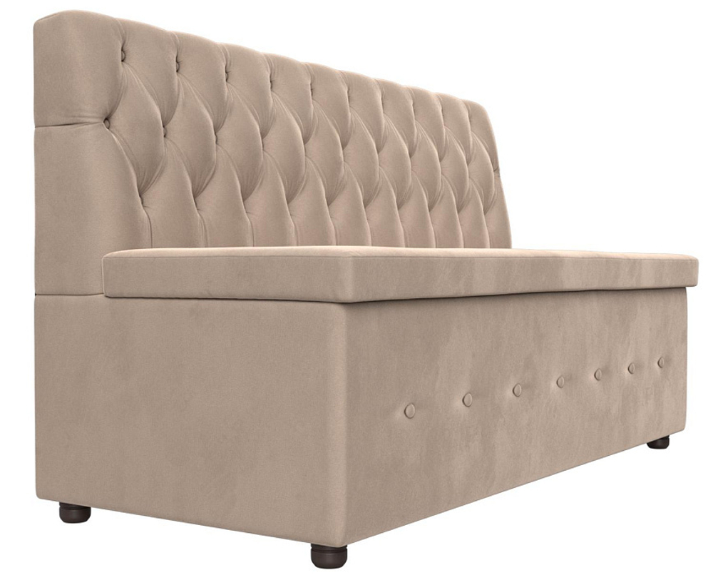 Диван кухонный прямой Вента, Бежевый, Велюр, 108760