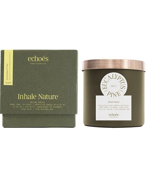 Eucalyptus & Pine, свеча Inhale Nature collection, Echoes