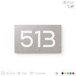 Номер на дверь 513, табличка на дверь для офиса, квартиры, кабинета, аудитории, склада, серая 120х70 мм, Айдентика Технолоджи