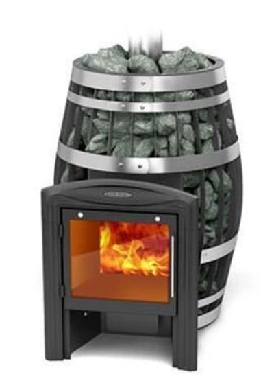 Печь банная Саяны XXL 2015 Carbon Витра ЗК