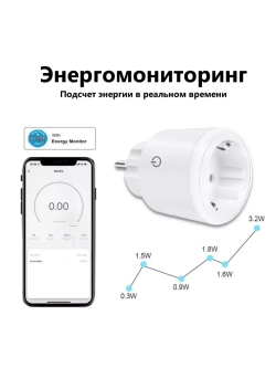 Умная розетка ZigBee 16А с Алисой