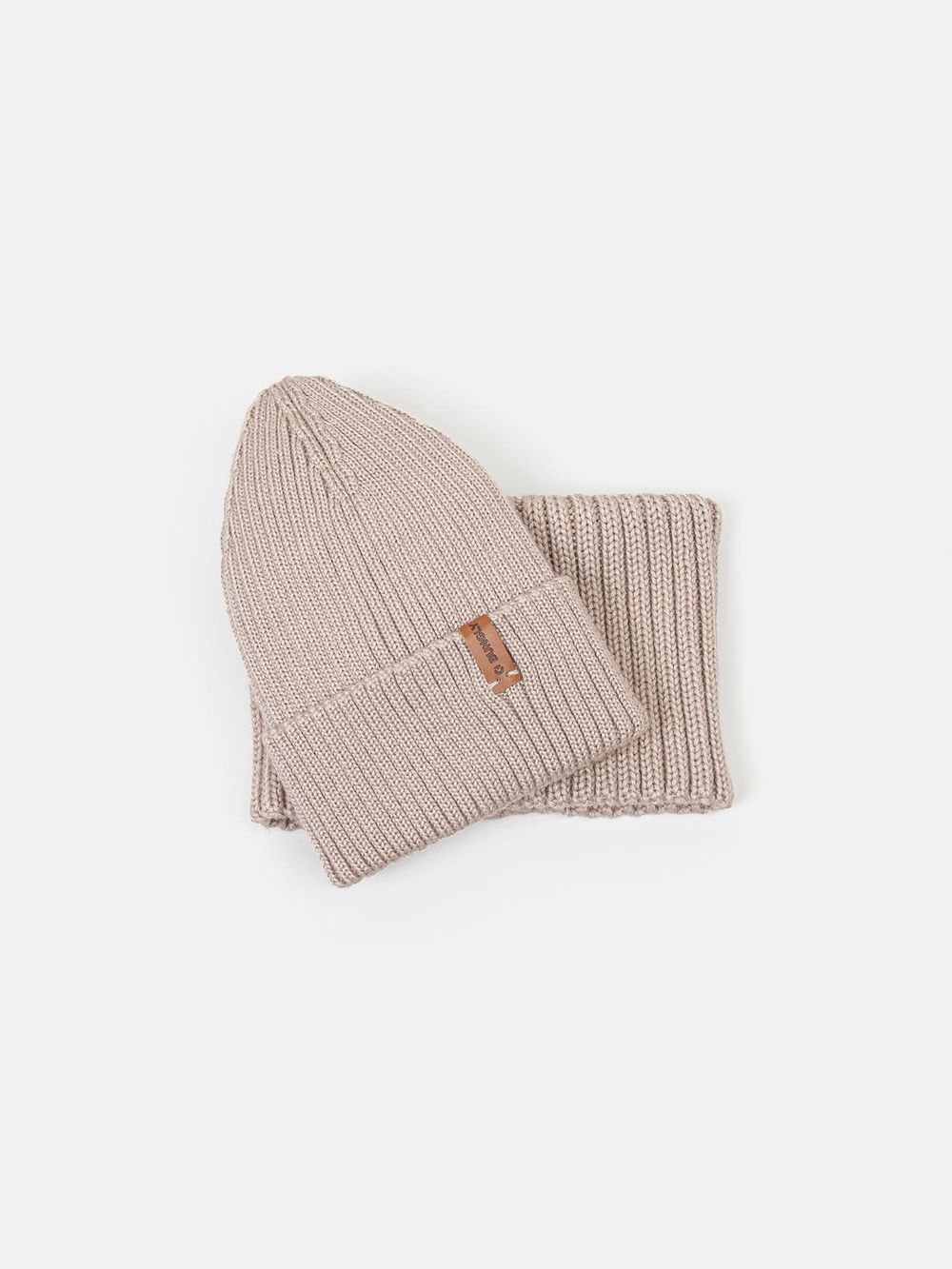 Шапка свечка из смесовой шерсти однослойная "Ваниль"