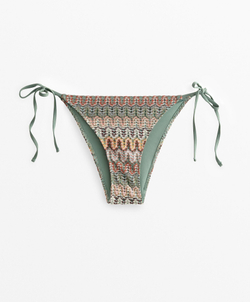 OYSHO Трусы-бикини средней посадки, связанные крючком, аквамариновый