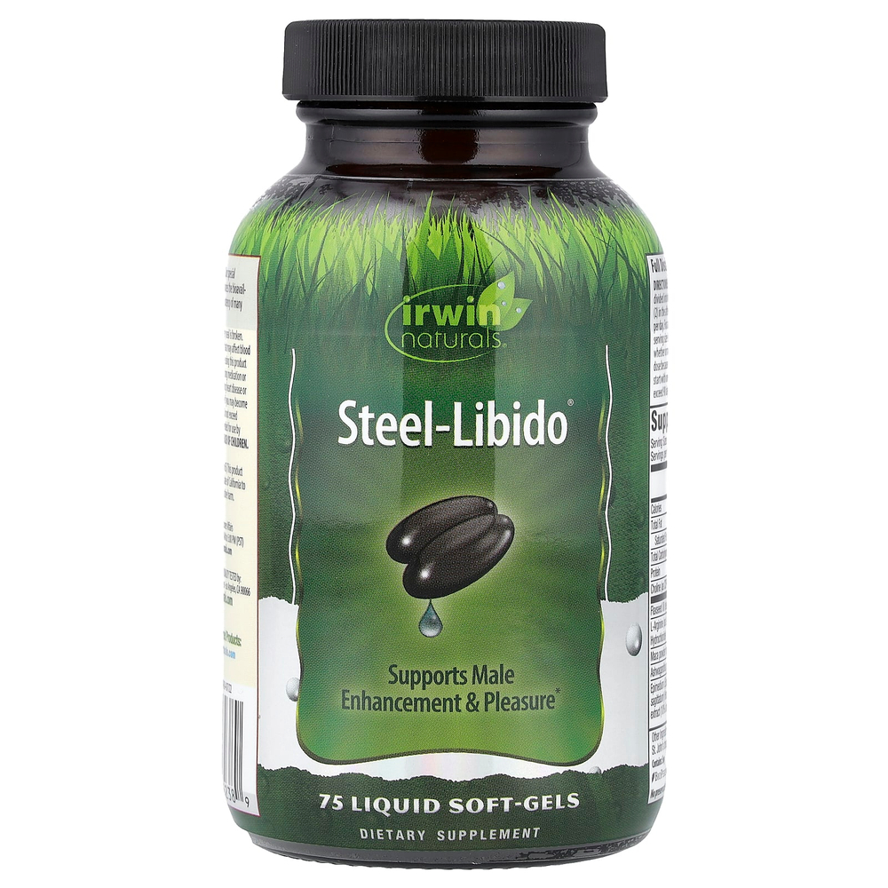 Irwin Naturals, Steel Libido, 75 мягких желатиновых капсул с жидкостью