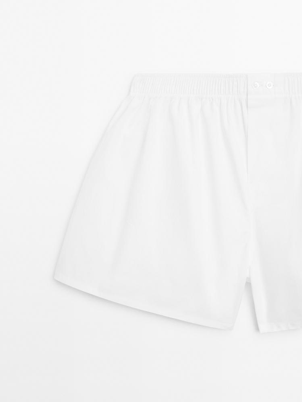 Massimo Dutti Однотонные боксеры из 100% хлопка, белый