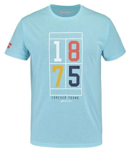 Мужская теннисная футболка Babolat Exercise Vintage Tee Men - angel blue heather