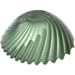 Салатник стеклянный «Фьюжн» 20*7,5см изумрудный перламутр