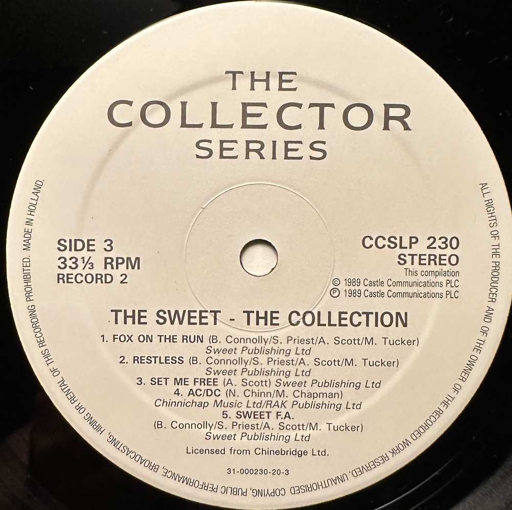 The Sweet - The Collection 2LP (Англия 1989г.)
