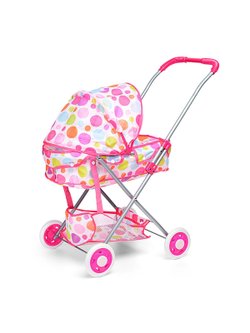 Коляска для кукол Шары, складная, прогулочная с капюшоном (Y936B-7)