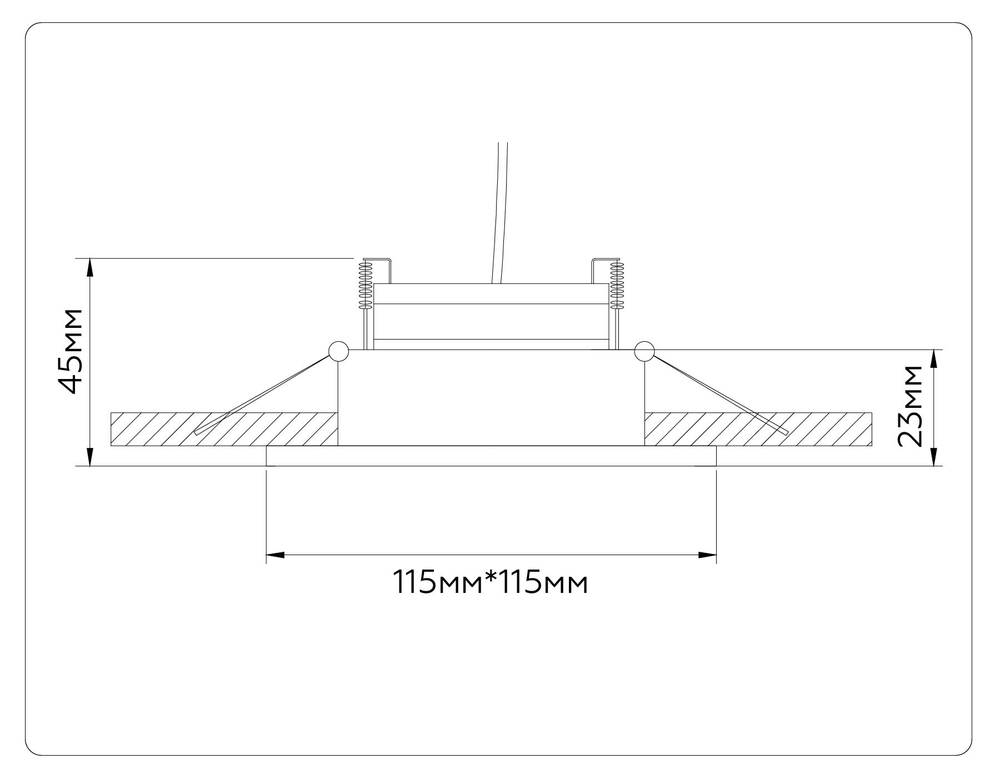 TN51917 BK черный GX53 max 12W 115*115*23