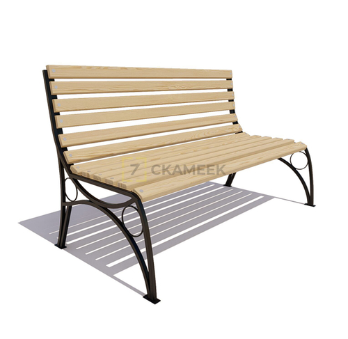 Скамейка садовая «Тверь» без подлокотников (1,2 м ангарская сосна)