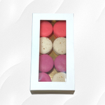 Коробка для макарон и др.кондитерской продукции с прямоугольным окном ПРЕМИУМ 210*110*55 (белая)