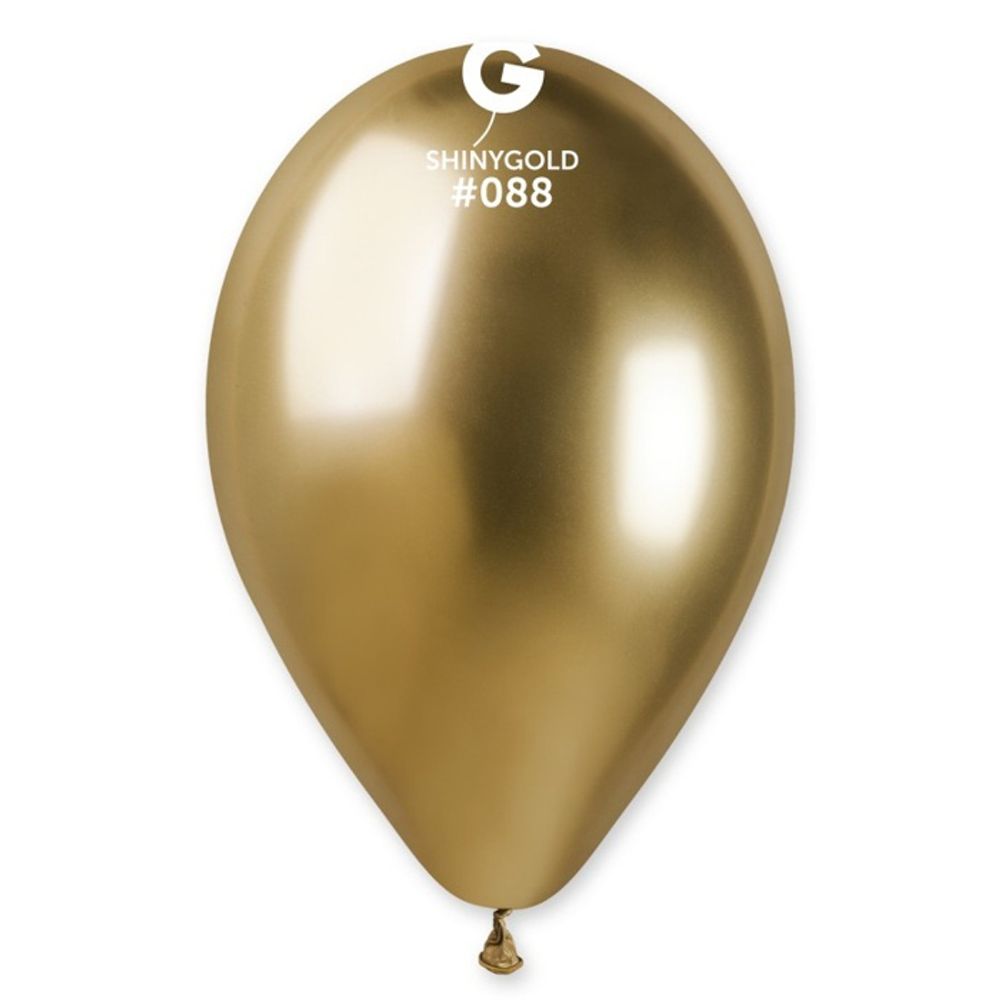 Воздушные шары Gemar, хром 088 золото, 50 шт. размер 5&quot;