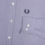 Рубашка Fred Perry в мелкую темно-синюю клетку с вставками на плечах, S