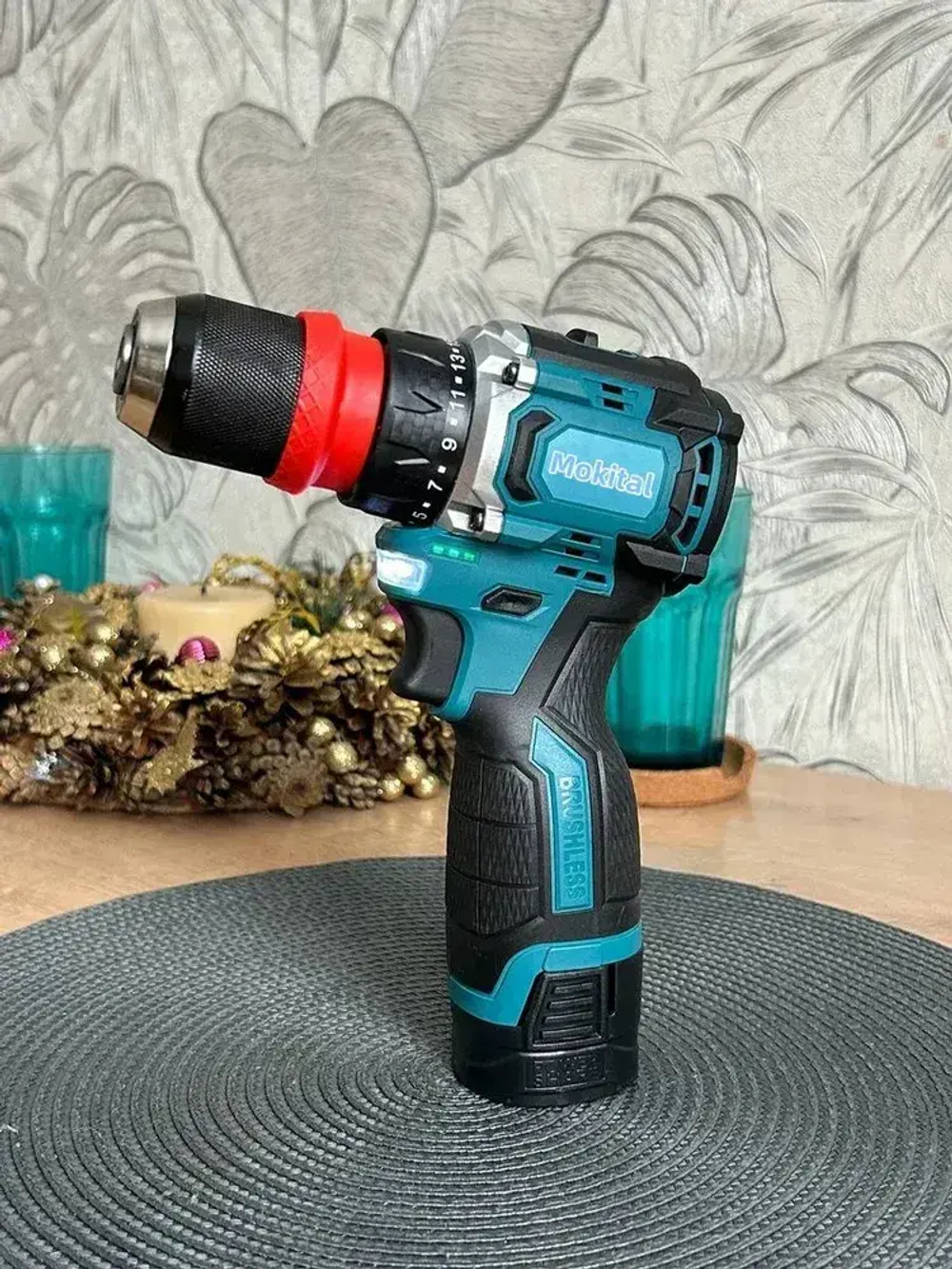 Mokital Дрель-шуруповерт, 16.6 В, 60 Нм, 2 АКБ