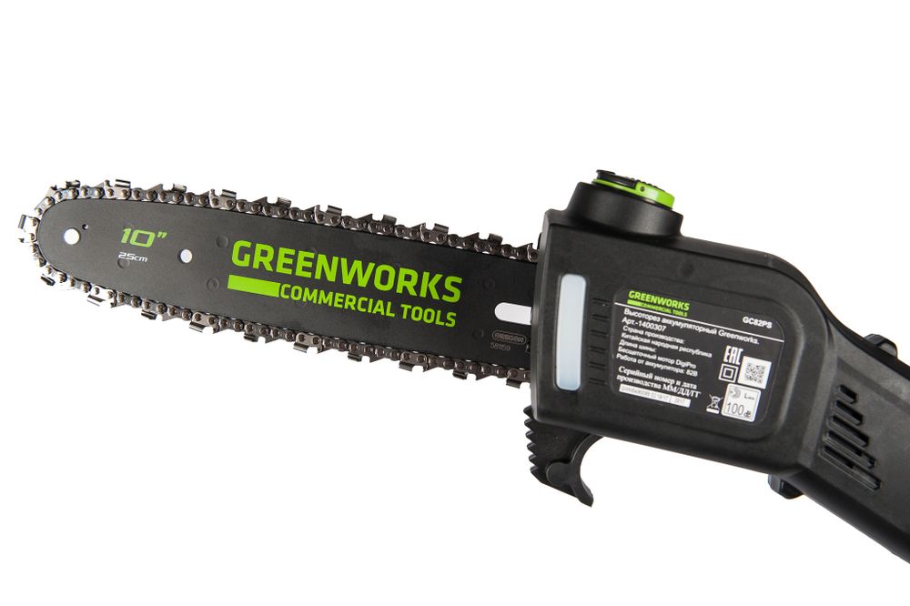 Высоторез/Сучкорез аккумуляторный Greenworks 82V GC82PS, 25 см, бесщеточный, без АКБ и ЗУ (товар с экспозиции)